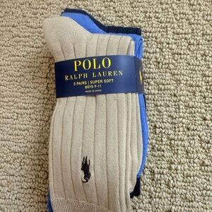 Polo by Ralph Lauren Men's Dress Socks - Tan, Blue, Black